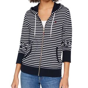 Tommy Hilfiger Women’s Striped Zip Hoodie size Large